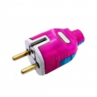 Вилка прямая фиолетовая 16 А,609