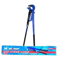 Ключ трубный газовый рычажной N⁰3 650 мм, (цельнокованый, красный), обливные рукоятки ЕVA, "MAXIMUM"