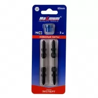 Набор бит кованых PH2, 65 мм, 2 штуки,  "Maximum" черные
